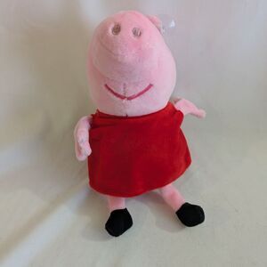 Peppa‎ Pig Plush Toy Red Dress Soft Stuffed Animal Character Doll 8"